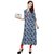 Fascraft Women's Dandelion Style Shades of Blue and Red Coloured Cotton Kurti