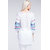 Monarc Women's White Cotton Embroidered Tunic