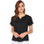 Jollify women's haff cut sleev  Black Rayon top