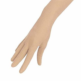 Buy 2 Pair Cotton Full Hand Gloves Sun Protection Gloves for Women Skin ...