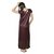 Riya Coffee colour sating night gown ,night dress only on 249