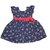 Krivi Kids Blue And Red Color Cotton Frock For Girl Baby.