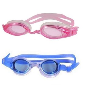 HIPKOO WHIRL ANTI FOG UV PROTECTION Swimming pink ,blue  (pack of 2)