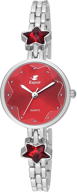 Buy Espoir Analog Silver Style Red Dial Girl s and Women s Watch RedSilverStar Online 339 from ShopClues