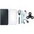 Moto C Cover with Spinner, Silicon Back Cover, Selfie Stick, Earphones, OTG Cable and USB LED Light (Black) by Vivacious