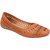 Moksh Traders Woman Faux Leather Brown Belly Shoe
