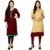 Fashion Senora Combo Stitched kurti Collection  Maroon Color Kurti  Straight Chiku Color Kurti