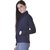 Christy's Collection Solid Women's Navy Coat