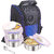 Rema - Lock  Lock Stainless Steel Lunch Box - 4 Pieces With Spoon - Keeps Food Warm For Long Hours - (BLUE)