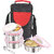 Rema - Lock  Lock Stainless Steel Lunch Box - 4 Pieces With Spoon - Keeps Food Warm For Long Hours - RED