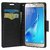Micromax Canvas Express 2 E313 Flip Cover by Leather Mercury Front  Back Flip Cover  - Black