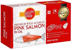 Golden Prize Pink Salmon Fillets in Oil 115Gms