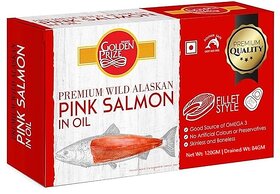 Golden Prize Pink Salmon Fillets in Oil 115Gms