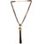 Voylla Golden-Black Chain Multi-layered Trendy Necklace  For Women