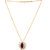 Voylla Golden Necklace Studded With Amethyst & Sparkling CZ Stones in Floral Motif  For Women
