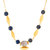Voylla Blue-White Stones Adorned Stunning Neck-Piece in Golden Finish  For Women