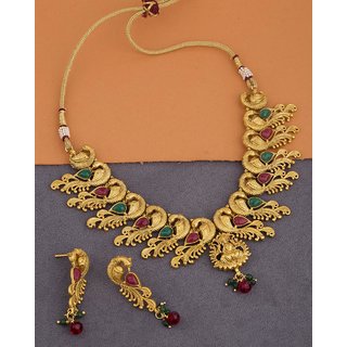 Voylla Gorgeous Spark Route Necklace Set For Women