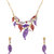 Voylla Chunky Leafy Statement Necklace Set For Women