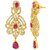 Voylla Long Pink CZ Necklace Set from Meenakshi CZ For Women
