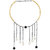 Voylla Stylish Necklace Adorned With Black And White Beads For Women