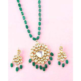 Voylla Classic Kundan Lush Lady Necklace Set For Women