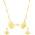 Voylla Gold Plated Necklace Set with Pearl Embellishments For Women