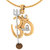 Dare by Voylla OM Design Rudraksha Studded Pendant With Chain  For Men