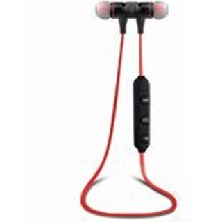 Magnetic In Ear Wireless Earphones With Mic (Multicolor- Red/Black)