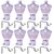 Easyhome Furnish Metal Silver Curtain Brackets With Support Set Of 8 Ecb-4015C