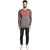 PAUSE Grey Solid Cotton Round Neck Slim Fit Full Sleeve Men's Knitted T-Shirt