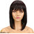 Wonder Choice Korean Fiber Synthetic Short Straight Hair Wig For Girl / Women Hair Extension - Natural Black