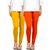 Pack of 2 - Yellow/Orange - Cotton Leggings for Womens