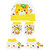 Neska Moda Baby Yellow Mittens  Booties with Cap Set 3 Pcs Combo  0 To 6 Months MT69