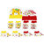 Neska Moda Baby Red and Yellow Mittens  Booties with Cap Set 6 Pcs Combo  0 To 6 Months