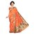 Glamour Peach Art Silk Printed Saree With Blouse