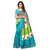 Glamour Blue Silk Embellished Saree With Blouse