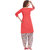 Risera Women's Synthetic Printed Unstitched Salwar Suit Dress Material(Orange)
