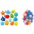 Kuhu Creations Entertaining Colorful Bath Toys. (5 Squeezing Animals, 12 Balls., Multicolor Animals  Balls)