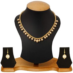 Charming Jewelry Latest Designer CZ Filled Chain Pearl Jewelry Set