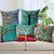 Shakrin Jute Polyester Cushion Covers Set Of 5 , Trees And Floral Printed