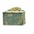 AVMART Blue Floral Fabric Wood Cosmetic, Makeup, Jewellery, Storage Travel Organizer Vanity Box, Gift, Home Decor