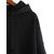 Raabta Fashion Women Black Sweetshirt with Strip Sleeve Hooded