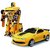 Transforming Car Convert Into Robot Action Figure For Kids Robot Races Car Toy (Battery Operated) 2 in 1 Transform Car Toy with Bright Lights and MusicMulti Color.