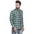 Pacman Green Checkered Smart Slim Fit Mens Formal Cotton Shirt SHFS0140