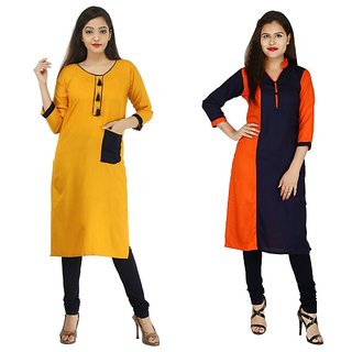 two colour combination kurti