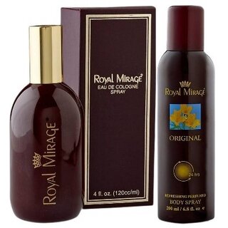 Royal Mirage Unisex Perfume and Deodorant,120 and 200ml ( Set Of 2 )