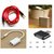Combo 4 in 1 Cool Accessories (1 x Flat Aux cable + 1 x Aux Splitter + 1 x Led Light + 1 x OTG Adapter) Assorted colors