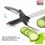 New  smart cutter 2 in 1 food chopper/vegetable fruit cutter/kitchen vegetable scissors/knife/chopping/cutting board wit
