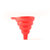 Sky kitchen Funnel Collapsible Set of 1, Foldable Funnel for Liquid Transfer 100% Food Grade Silicone (RED)
