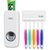 XZ AUTOMATIC TOOTHPASTE DisPENSER (White) -- FREE TOOTH BRUSH HOLDER SET (holds 5 tooth brushes)